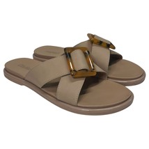 Olukai La&#39;i Slide Sandal Womens 7 Beige Tortoise Buckle Slip On Comfort ... - $744.73 MXN