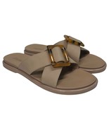 Olukai La&#39;i Slide Sandal Womens 7 Beige Tortoise Buckle Slip On Comfort ... - $728.75 MXN