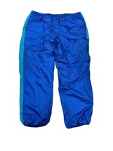 Vintage Break Away Blue &amp; Teal Puffy Swooshy Windbreaker Pants Size LARGE 36-38 - $29.70