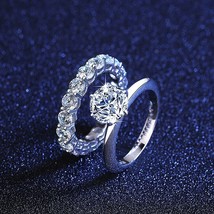 2ct-Moissanite-Diamond Rings for Women Wedding Engagement Promise Ring Classic 9 - £85.00 GBP