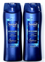 2 Bottles Suave Men Refreshing Body Face Wash All Day Fresh Scent 18 Oz. - £15.62 GBP