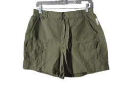 Columbia Cargo Shorts Womens Size 10 Olive Green Hiking Outdoor Cotton/N... - $19.79