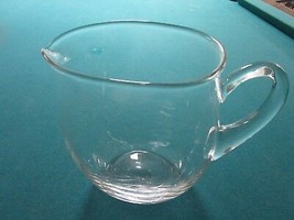 GLASS CRYSTAL CLEAR PITCHER 9&quot; TALL [AMBRILLBSKT] - £35.03 GBP