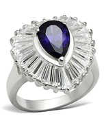 Tanzanite Silver Ring AAA CZ SS004 Luxury Jewelry 925 Solid Sterling - $46.99