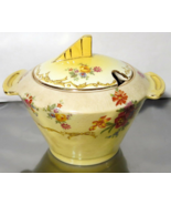 Royal Winton Grimwades Norman Pattern - Yellow Sugar Jar with Lid - $19.01