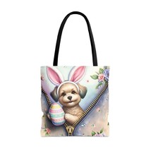 Tote Bag, Easter, Cute Dog with Bunny Ears, Personalised/Non-Personalised Tote b - £22.37 GBP+