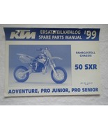 1999 KTM Spare Parts Manual 50 SXR Chassis English German Adventure Pro - $501.04 MXN