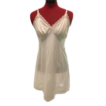 Vintage Van Raalte nylon Scalloped Dress Slip Lingerie 36 small pink blu... - $21.95 CAD
