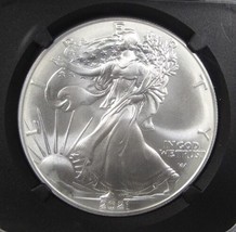 2021-W Silver Eagle Landing T-2 NGC MS70 DCAM Michael Gaudioso Signed AN823 - £122.66 GBP