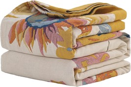 Boho Gauze Throw Blanket: A 60&quot; X 80&quot; Floral And Butterfly-Themed Throw, Giving. - $45.95