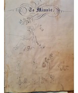 1859 antique MINNIE C HAWKINS SCRAPBOOK album FRAKTUR poems autograph sk... - £70.96 GBP