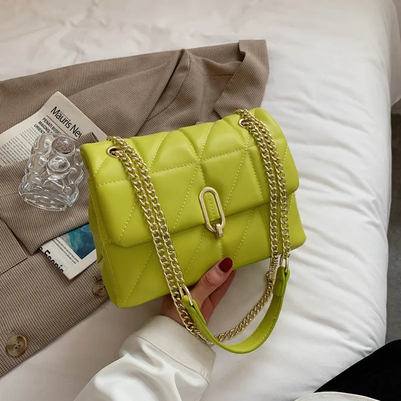 Kiwi Green Summer PU Leather Flap Crossbody Bags For Women  Solid Color ... - $76.67