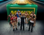 WWE Money in The Bank Briefcase w/ 7 Action Figures Cena Rock Big E McIn... - £77.05 GBP