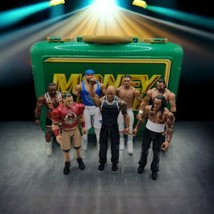 WWE Money in The Bank Briefcase w/ 7 Action Figures Cena Rock Big E McIntyre - £76.65 GBP