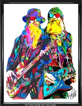 Dusty Hill Billy Gibbons ZZ Top Guitar Rock Music Poster Print Wall Art ... - $27.00