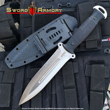 12" Tactical Combat Knife 8CR13MOV Steel Fixed Blade G10 Handle Kydex Sh... - $29.68