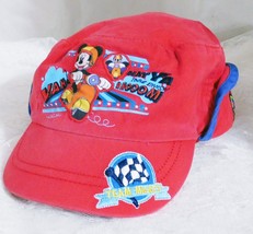 Disney Red Team Mickey Racing Cap- 100% Cotton - 20&quot; Head Circumference ... - £9.56 GBP