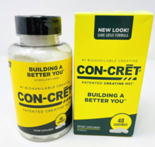 Con-Cret #1 Bioavailable Creatine HCI 48 Capsules Supplement 3/25 Bodybuilding - £18.68 GBP