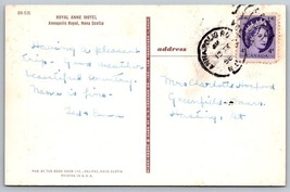 1958 Royal Anne Motel Annapolis Royal Nova Scotia Canada Postcard - £3.86 GBP