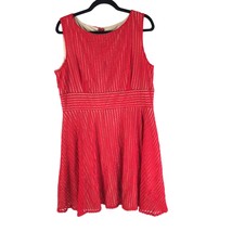 Danny and Nicole Dress A Line Lace Overlay Sleeveless Red 18 - £15.15 GBP