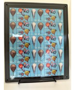 Hot Air Ballooning Collectible Postage Stamp Framed Artwork - $59.99