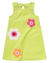 Gymboree Rainbow Cabana Green White Pink Peach A Line Flower Sequin Dress 9 Nwt - £18.76 GBP