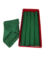 4 Napkin Placemat Set Christmas Holiday Fabric Green Metallic Box Cotton... - £7.43 GBP