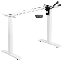 Vivo White Electric Stand Up Desk , Single Motor Standing Adjustable Base - £222.53 GBP