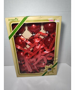 Vintage Pyramid Glass Christmas Ornaments 2 Boxes Red  23 + 1 total w/ri... - $19.79