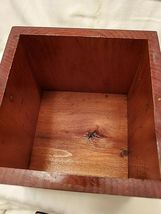 FIVE STARS ABOVE THE EAGLE EMBLEM ON WOOD BOX WITH LID & HANDLE image 5