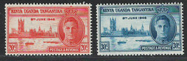 British Kenya Uganda Tanganyika 1945-46 Vf Mnh Stamps Scott# 90-91 Peace Issue - £0.87 GBP