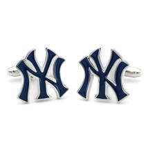 New York Yankees Cufflinks Baseball Team Fan Blue Enamel Ny New With Gift Bag - £11.92 GBP