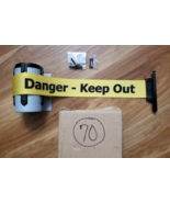 Tensabarrier Light Gray w/ a Yellow &amp; Black Belt Barrier ~Danger-Keep Out~ - $54.28 CAD