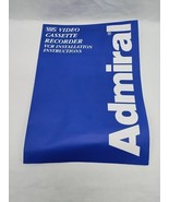 Admiral VHS Video Cassette Recorder VCR Installation Instructions Manual - €9,25 EUR