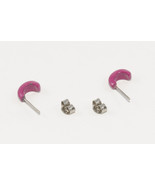 Vintage Purple Crescent Earrings Friction Post &amp; Tension Back - $27.73 CAD