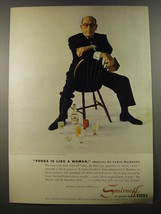 1954 Smirnoff Vodka Ad - Sir Cedric Hardwicke - Vodka is like a woman - $18.49