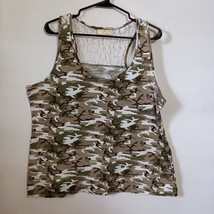 Womens Tank Top Bobbie Brooks Plus Size 2X Camouflage Print Lace Back Sc... - $163.49 MXN