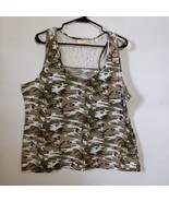 Womens Tank Top Bobbie Brooks Plus Size 2X Camouflage Print Lace Back Sc... - $12.49 CAD