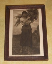 1917 Mentor Ass. Laura Coombs Hills The Gl EAN Er Jules Breton Print Art Old Frame - £42.85 GBP