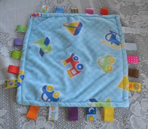 Primary image for Taggies Bright Starts Baby Blue  cars Lovey Security Blanket Teether Boys fleece