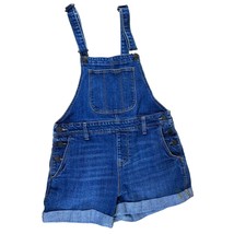 Old Navy Girls Large Lori Rolled Hem Denim Overall Shorts Blue Size XS - $19.79
