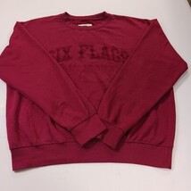 Six Flags Magic Mountain Theme Park Men's Cotton Blend Red Sweatshirt Size Large image 13