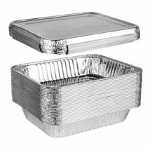 PLASTICPRO Disposable 9 x 13 Aluminum Foil Pans With Lids Half Size Deep... - £31.32 GBP