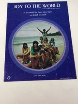 Hoyt Axton Joy To The World 3 Dog Night 1970 Sheet Music Piano Vocal Guitar - £9.37 GBP