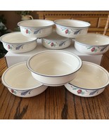 Lenox Chinastone 7 Poppies on Blue &amp; 1 For Blue Pattern Cereal Soup 6.25... - $54.40