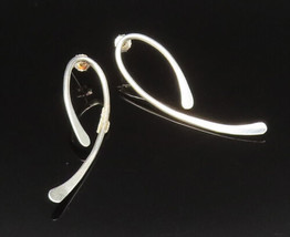 925 Sterling Silver - Vintage Minimalist Polished Swirl Drop Earrings - ... - $44.61