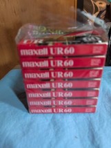 Lot of 7 MAXELL Normal Bias UR 60 Minute Blank Audio Cassette Tapes Open Package - £14.22 GBP