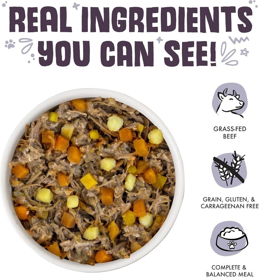 Grain-Free Steak Frites Wet Dog Food - Premium Beef & Veggies, 12 Can Pack Item image 6