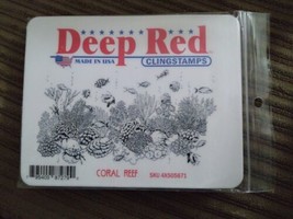 Deep Red Stamps Coral Reef Rubber Cling Stamps - £8.55 GBP