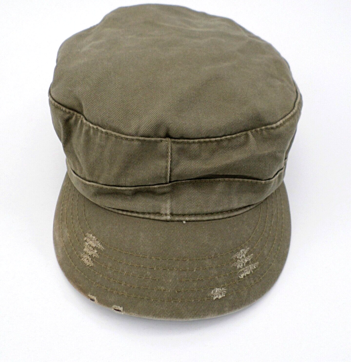 Mega Cap Olive Drab Painter&#39;s Hat Cap Adjustable Strap Distressed - $29.65